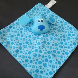 Blue's Clues Mini Security Blanket Lovey Kids Toy Home Baby Blue Bedding Small